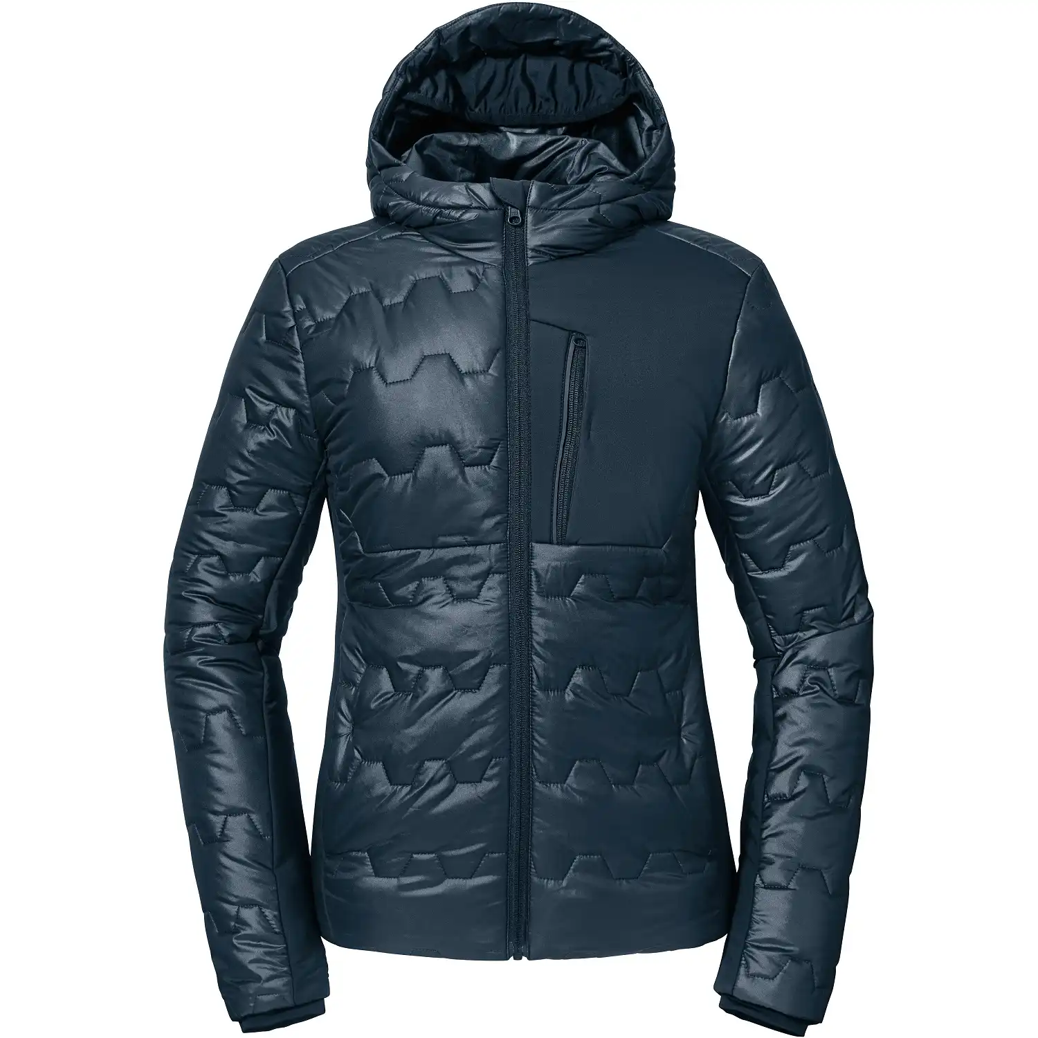 Damen Steppjacke "KACHELOFEN" in dunkelblau, L - Thumbnail 1