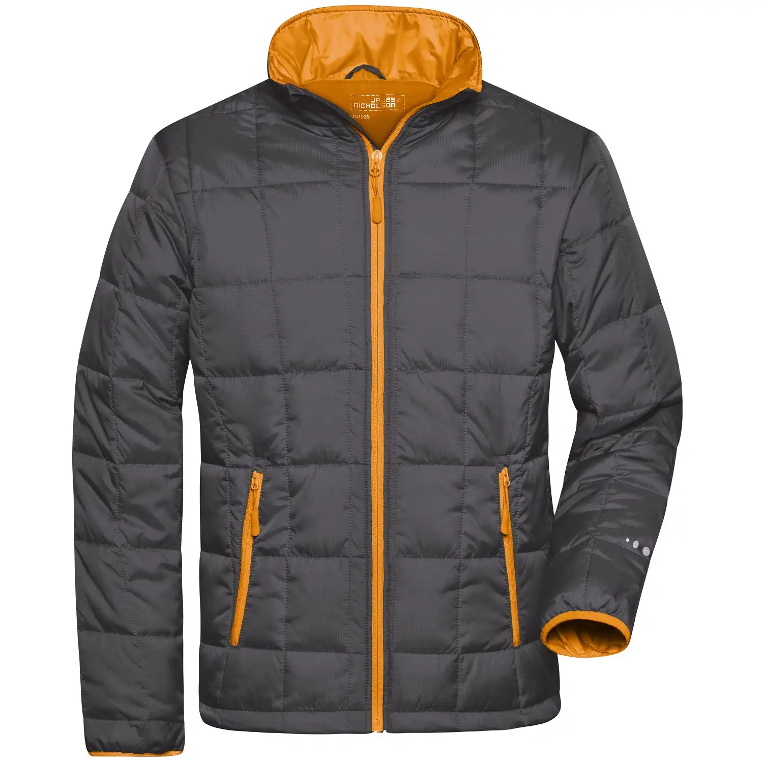 Steppjacke "JN1035" in carbon/orange, XXL - Bild 1