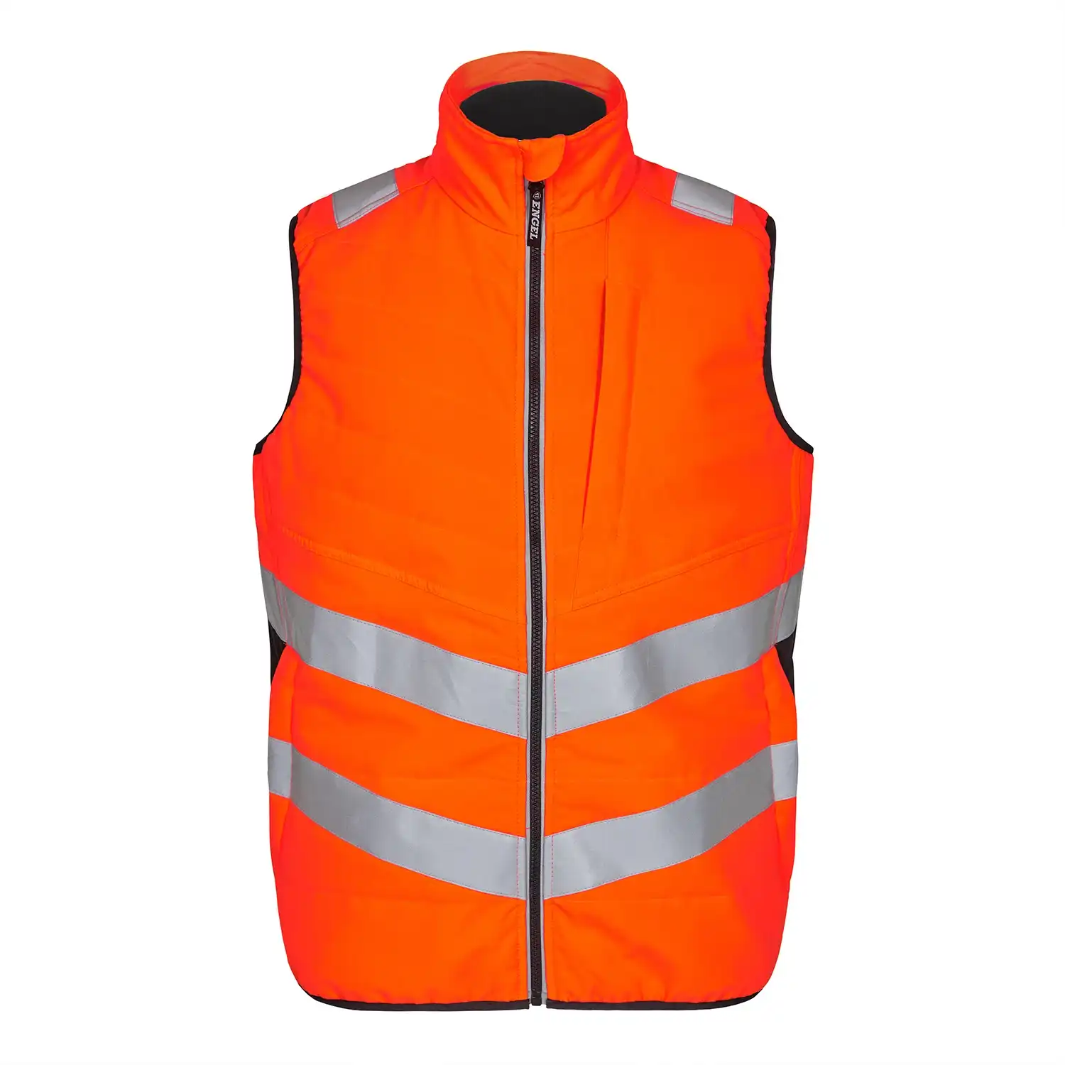 Zip-In Warnschutz Steppweste "5159-158" Safety Kl. 1 in orange/grau, XXL - Thumbnail 1