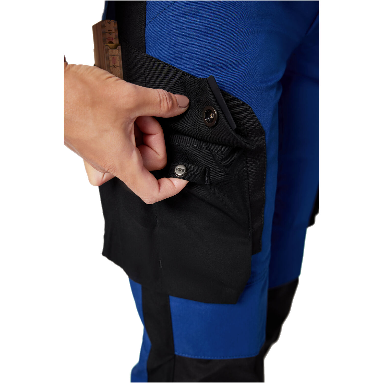 Damen Arbeitshose "ANNETTE" in royalblau/schwarz, 48 - Thumbnail 7