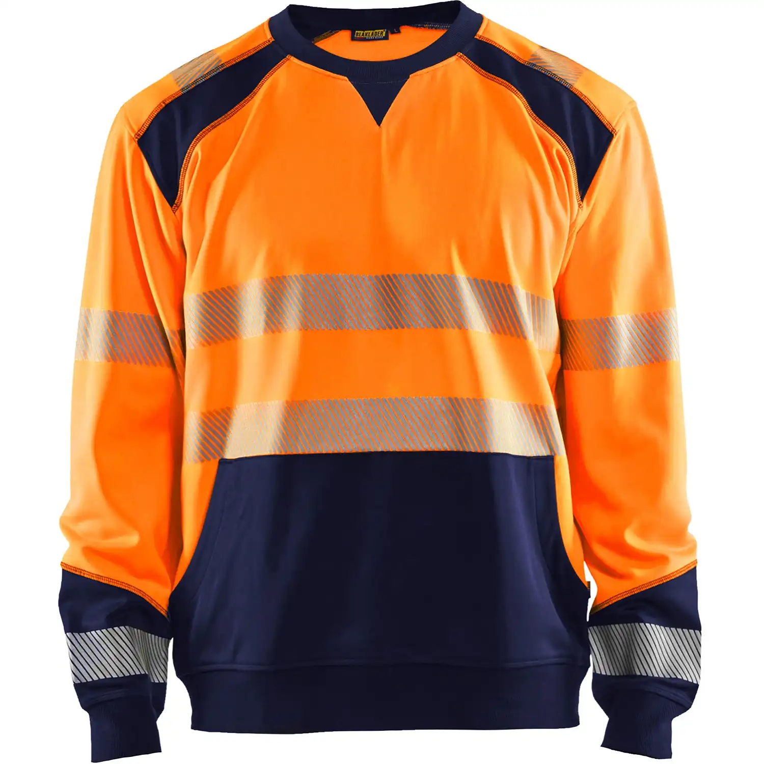 Warnschutz Sweatshirt "3541" in orange/marine, 3XL - Thumbnail 1
