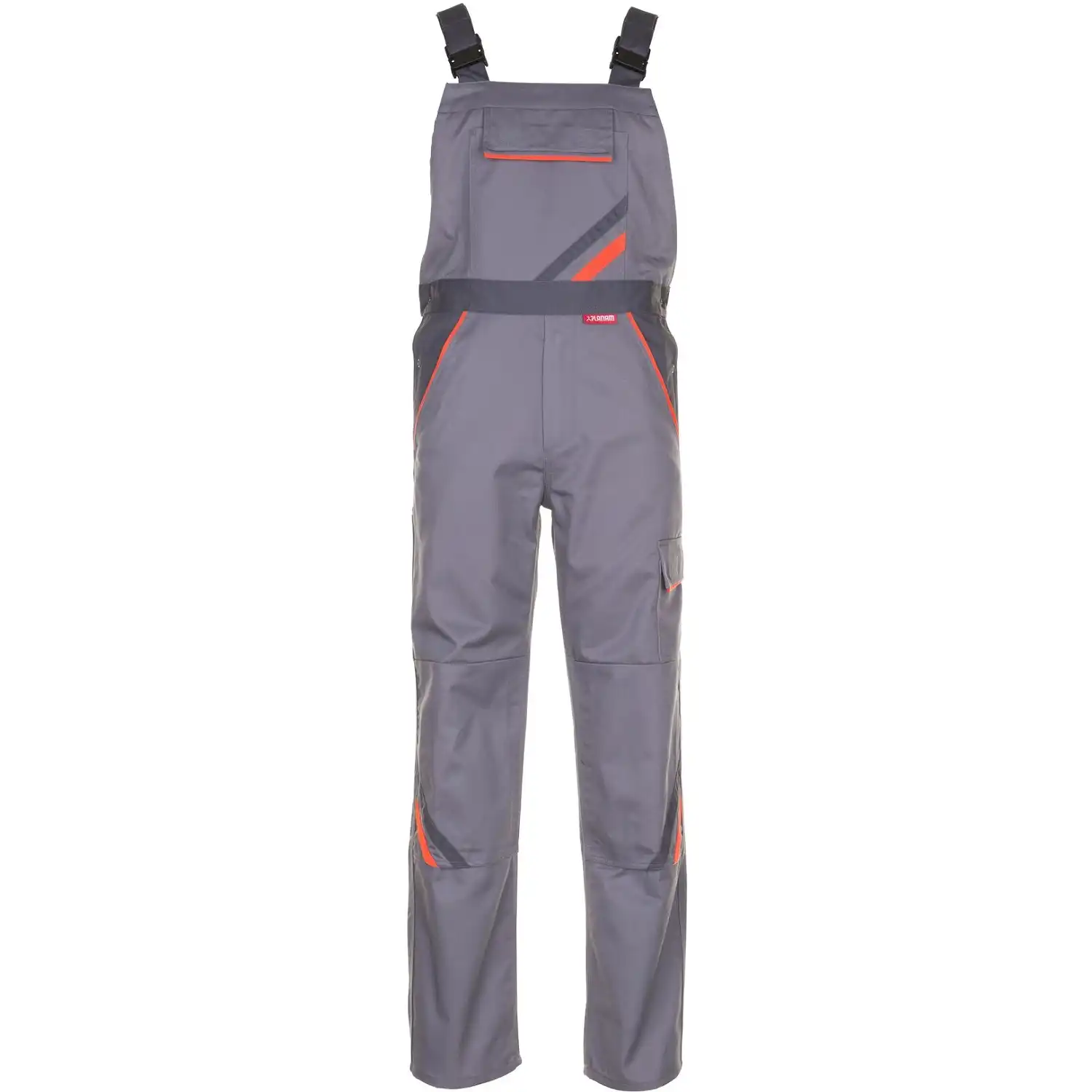 Latzhose "VISLINE" in zink/orange/schiefer, 42 - Bild 1