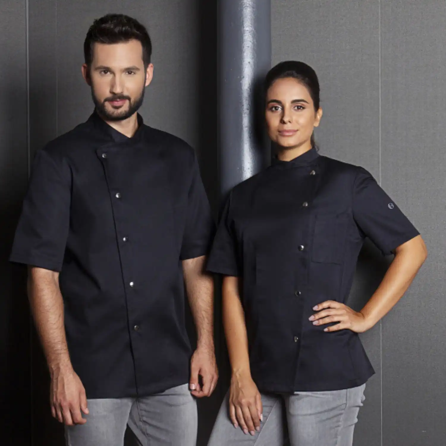 Herren Kochjacke Gustav "JM 15" in schwarz, 48 - Thumbnail 7