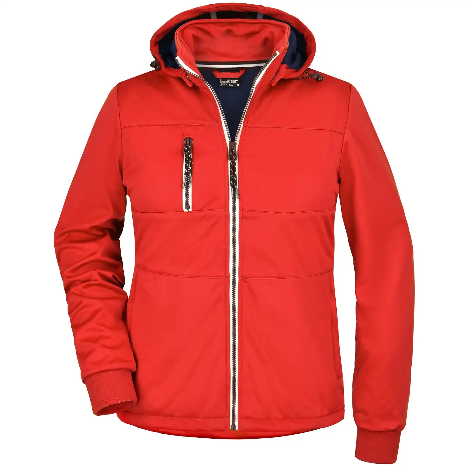 Damen Maritime Jacke "JN1077" in red/navy/white, M - Thumbnail 1