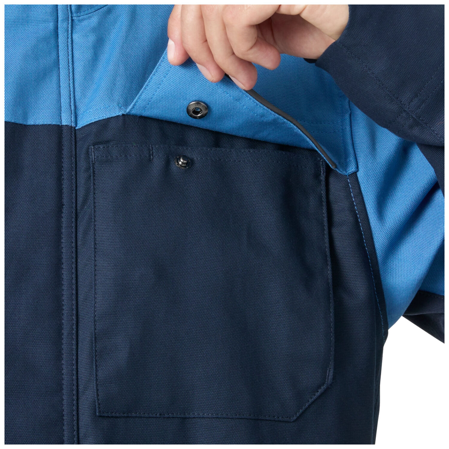 Arbeitsjacke "OXFORD 2.0" in marine/hellblau, XS - Thumbnail 3