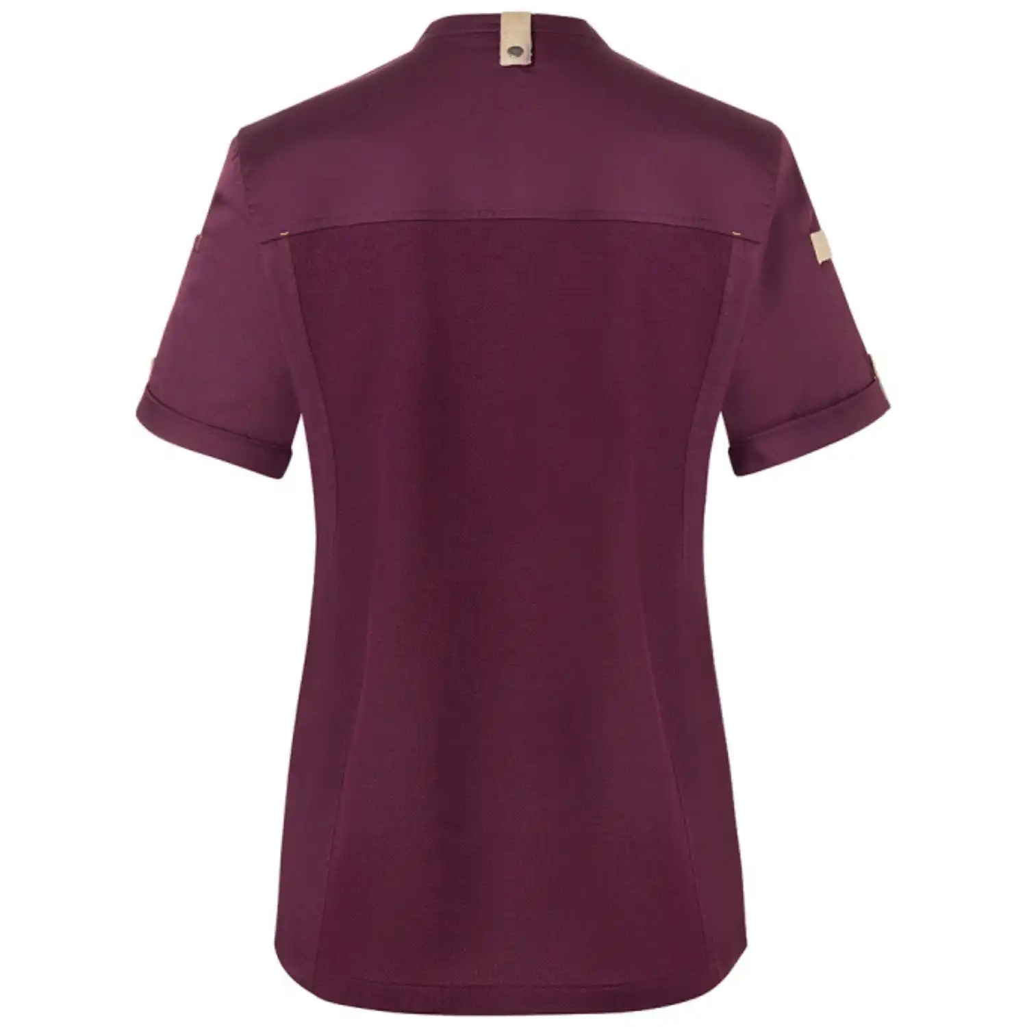 Damen Kochjacke "JF 27" in aubergine, 40 - Thumbnail 2