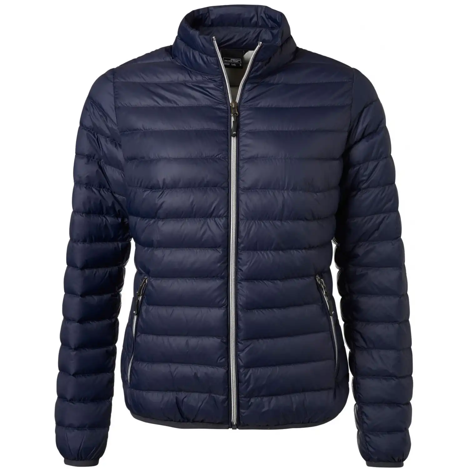 Damen Daunenjacke "JN1139" in navy/silver, L - Thumbnail 1