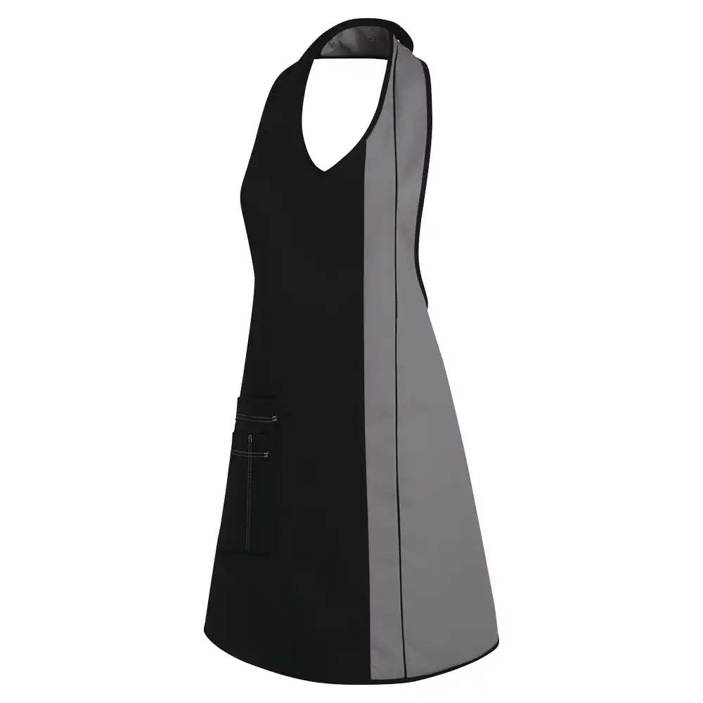 Damen-Latzschürze "11/2540" in schwarz/silber, 34 - Bild 1