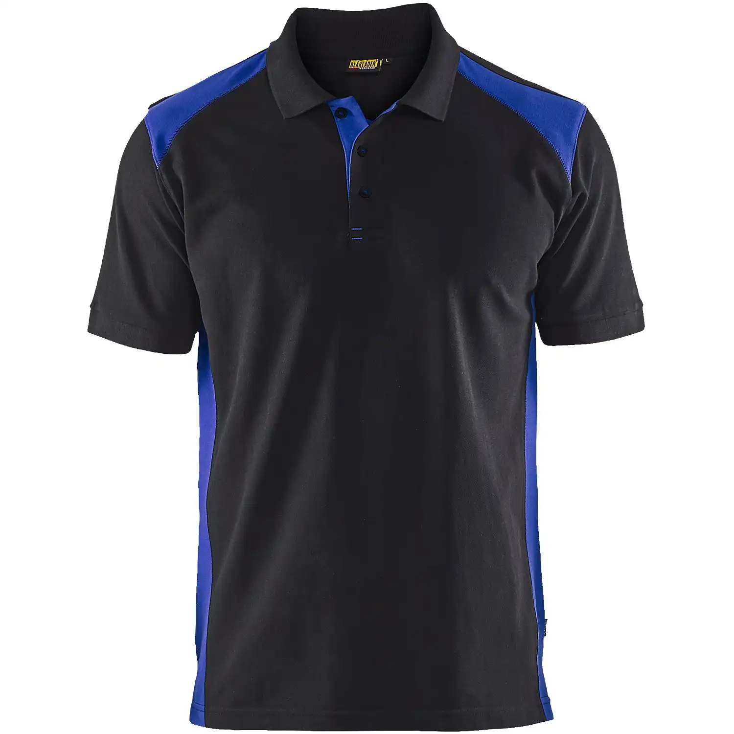 Polo-Shirt "3324" in schwarz/kornblau, 3XL - Bild 1
