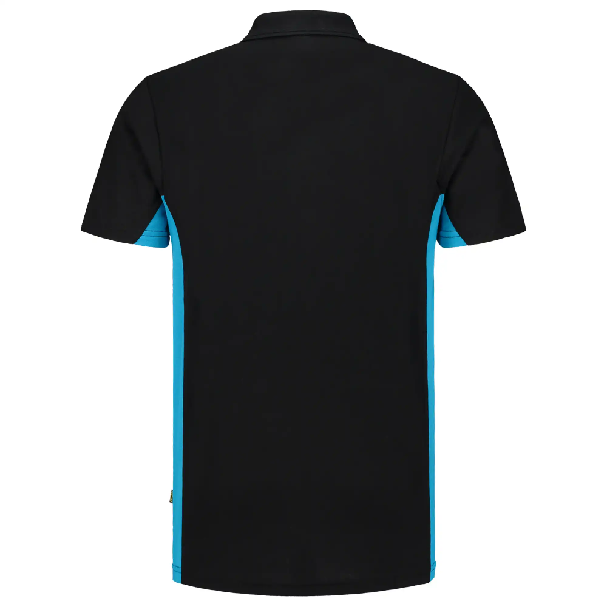Pocket Polo-Shirt Bicolor "202002" Workwear in XS, black/turquoise - Thumbnail 2
