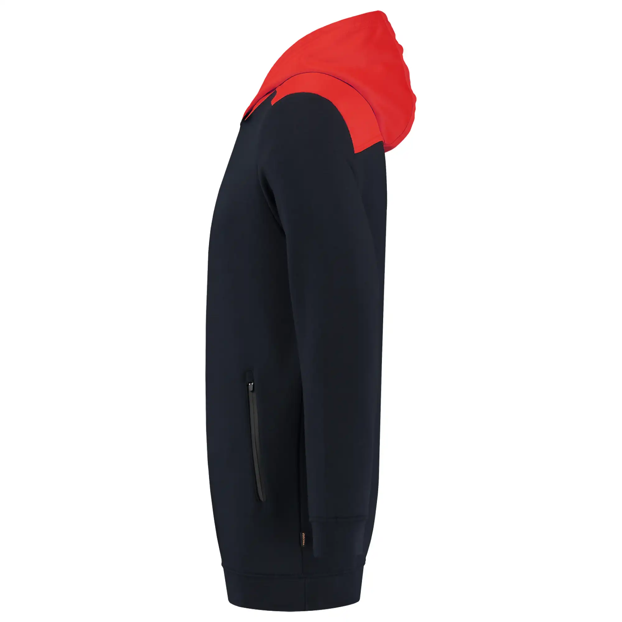 Kapuzen-Sweatshirt "303005" Safety in XS, ink/red - Thumbnail 3