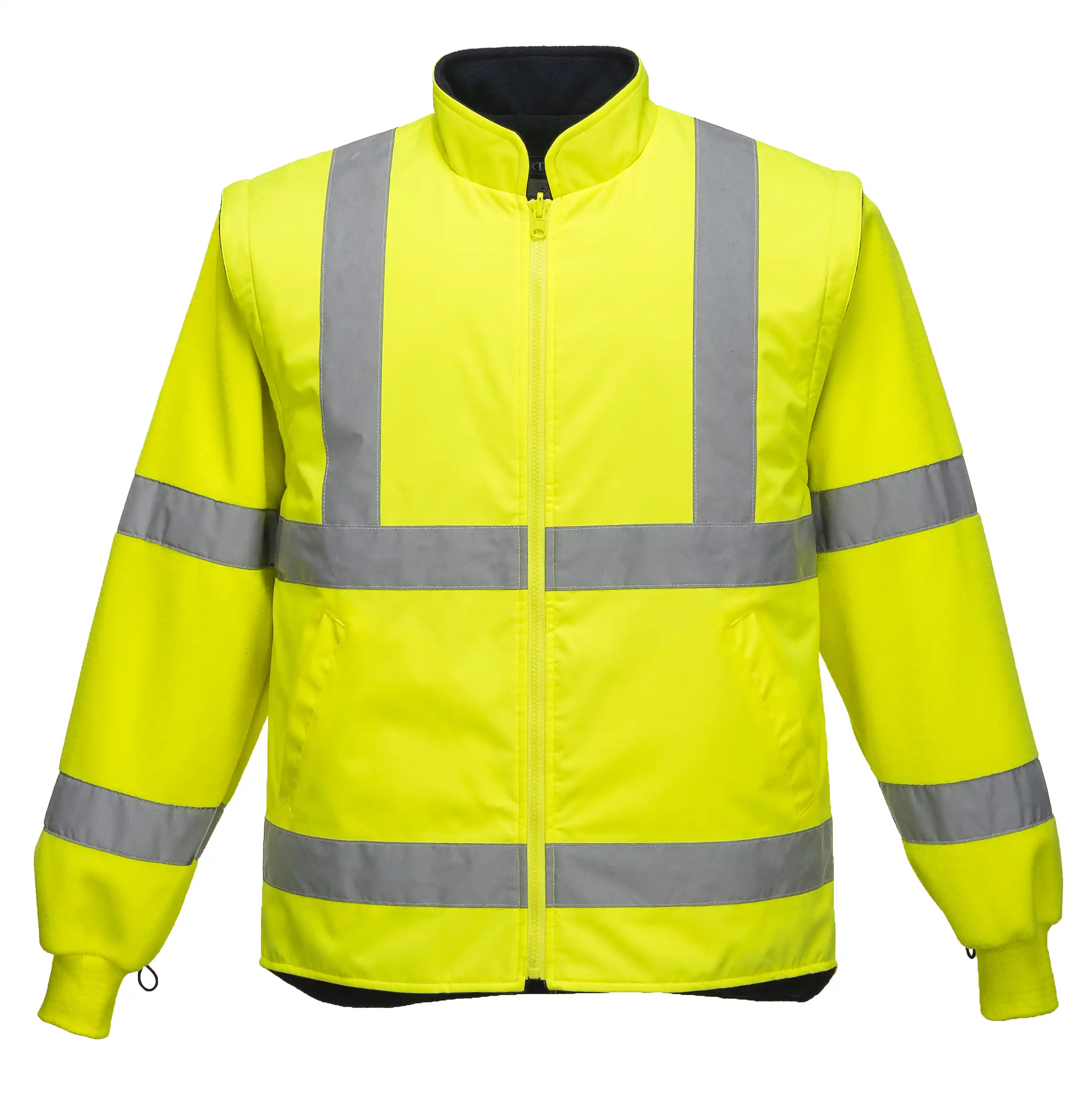 Warnschutz Winterjacke 5in1 "S768" Executive in gelb/marine, L - Thumbnail 2