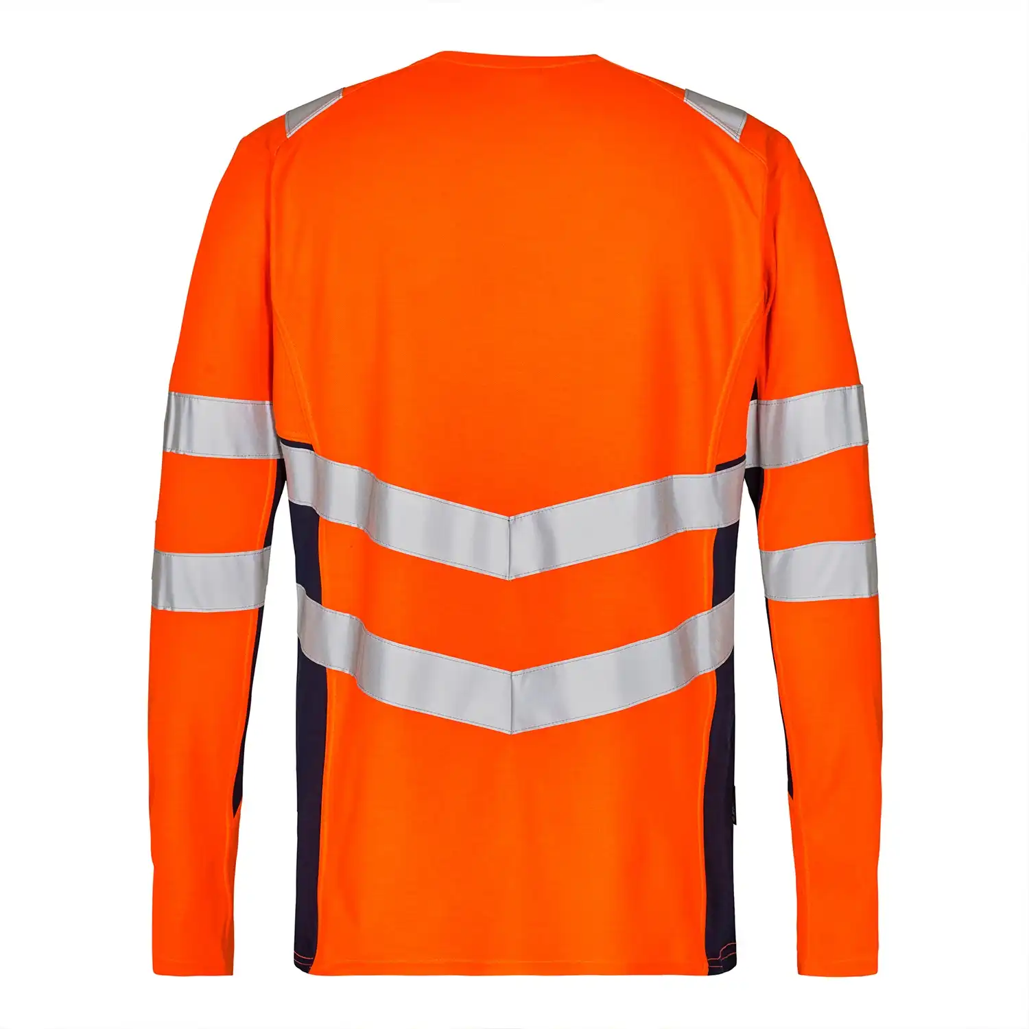 Warnschutz Langarmshirt "9545-182" Safety in orange/marine, L - Thumbnail 2