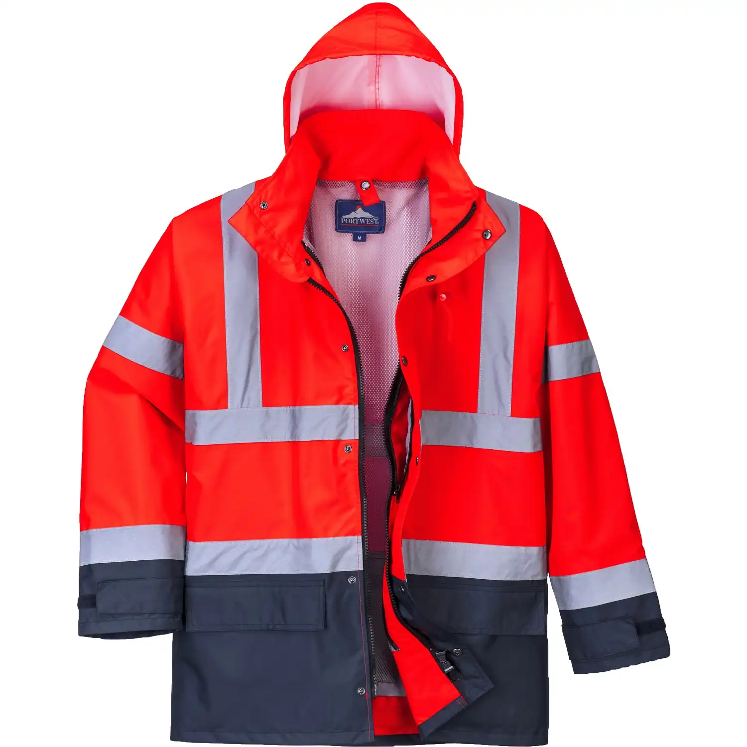 Warnschutz Winterjacke 5in1 "S768" Executive in rot/marine, L - Bild 1