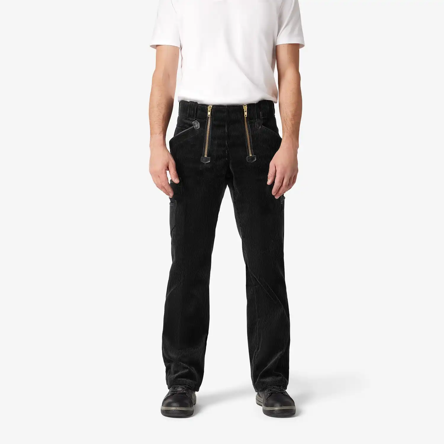 Zunfthose Trenkercord-Dreidraht mit Echtleder "EGON" schwarz in 52 - Thumbnail 2