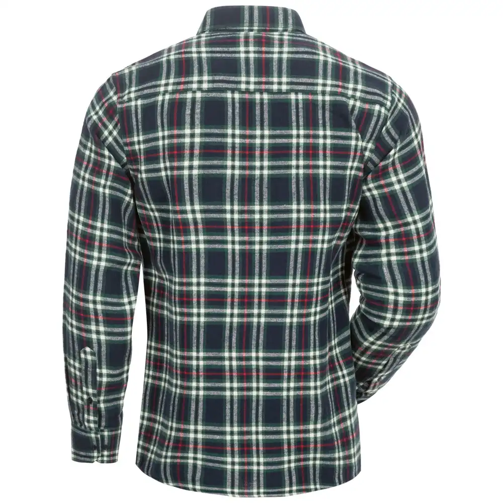 Flanell-Hemd in marine/beige/grün/rot, L - Thumbnail 2