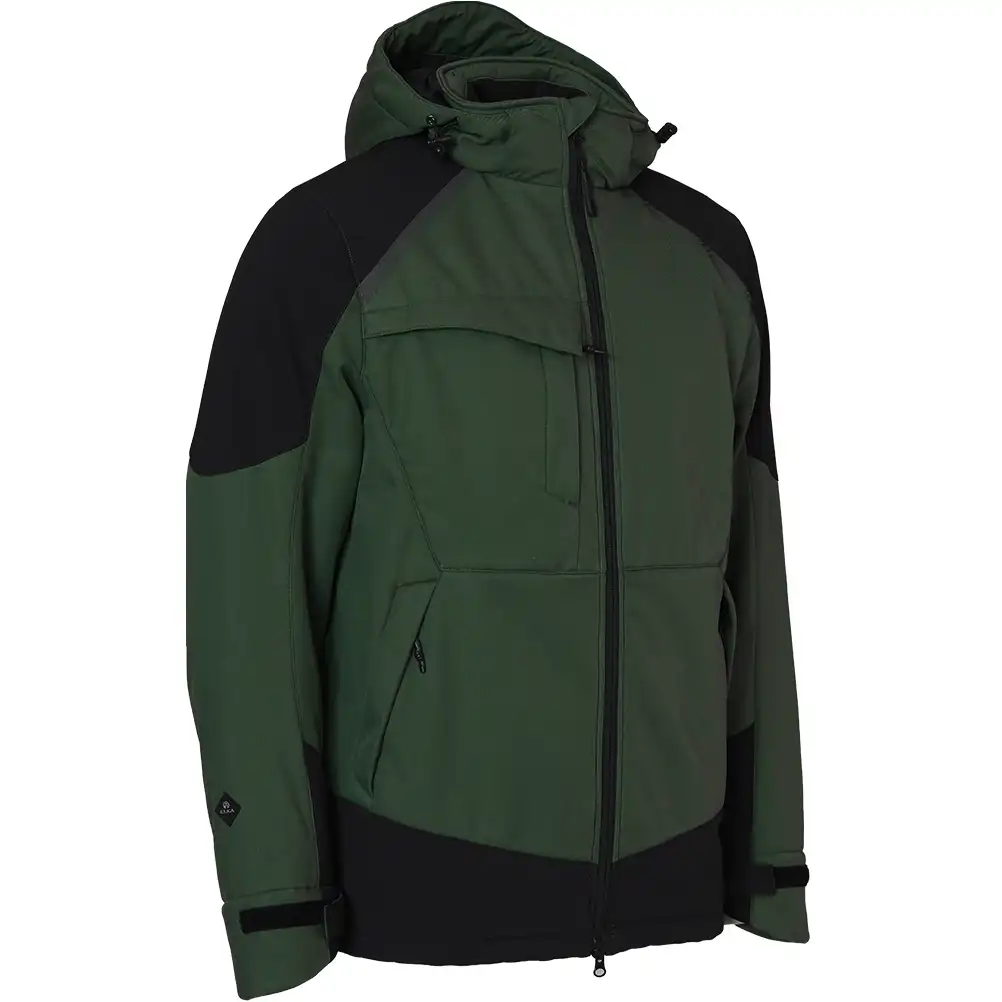 Winter Softshelljacke "117301" Working in grün/schwarz, L - Thumbnail 1