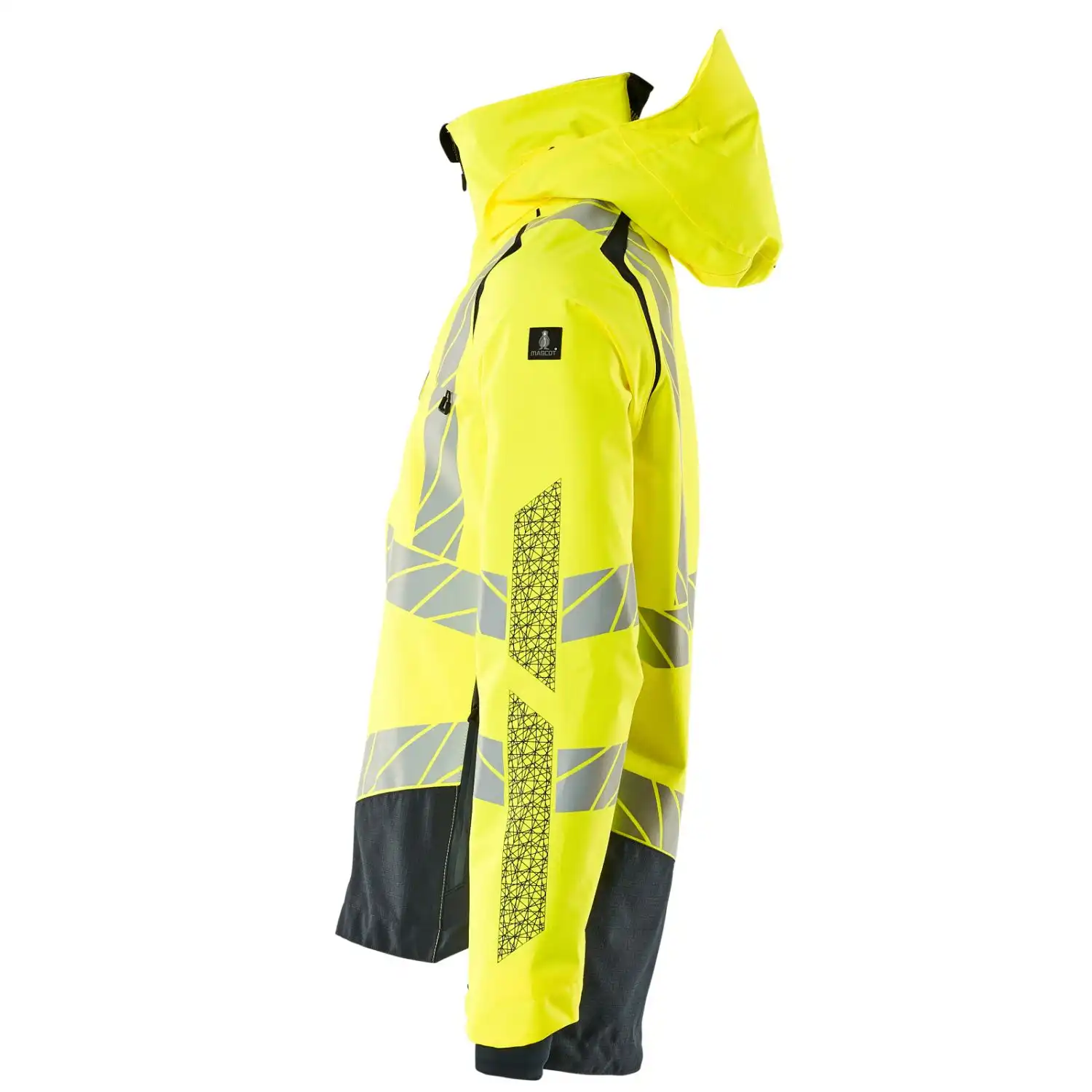 Warnschutz Regenjacke zweifarbig "ACCELERATE SAFE" in gelb/schwarzblau, XXL - Thumbnail 3