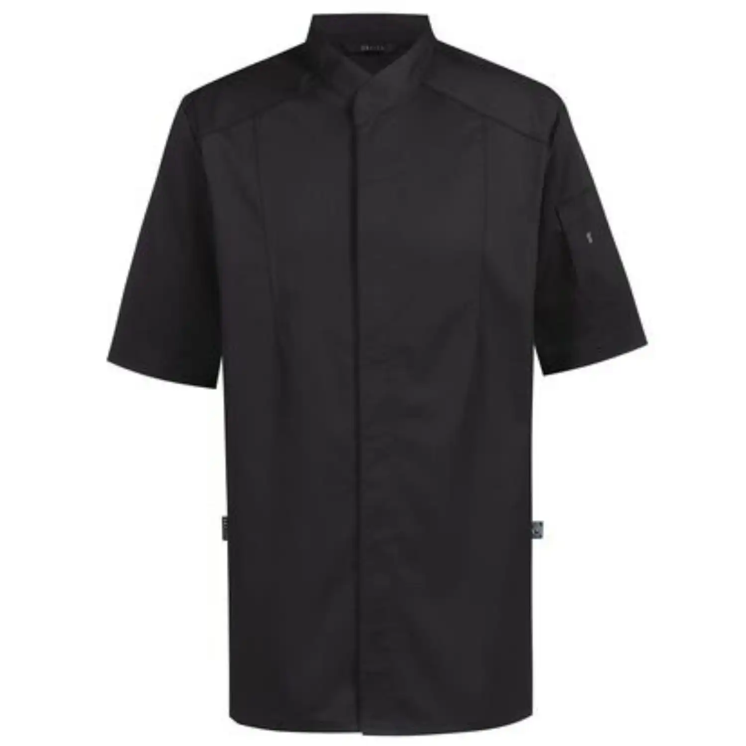 Kochjacke Kurzarm "5573" in schwarz, L - Thumbnail 1