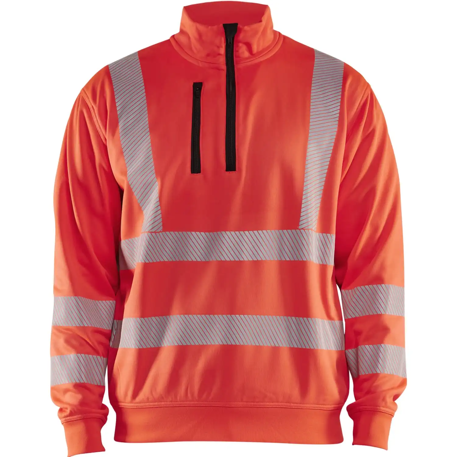 Warnschutz Zip-Sweatshirt Kl. 3 "3564" in 3XL, Rot - Thumbnail 1