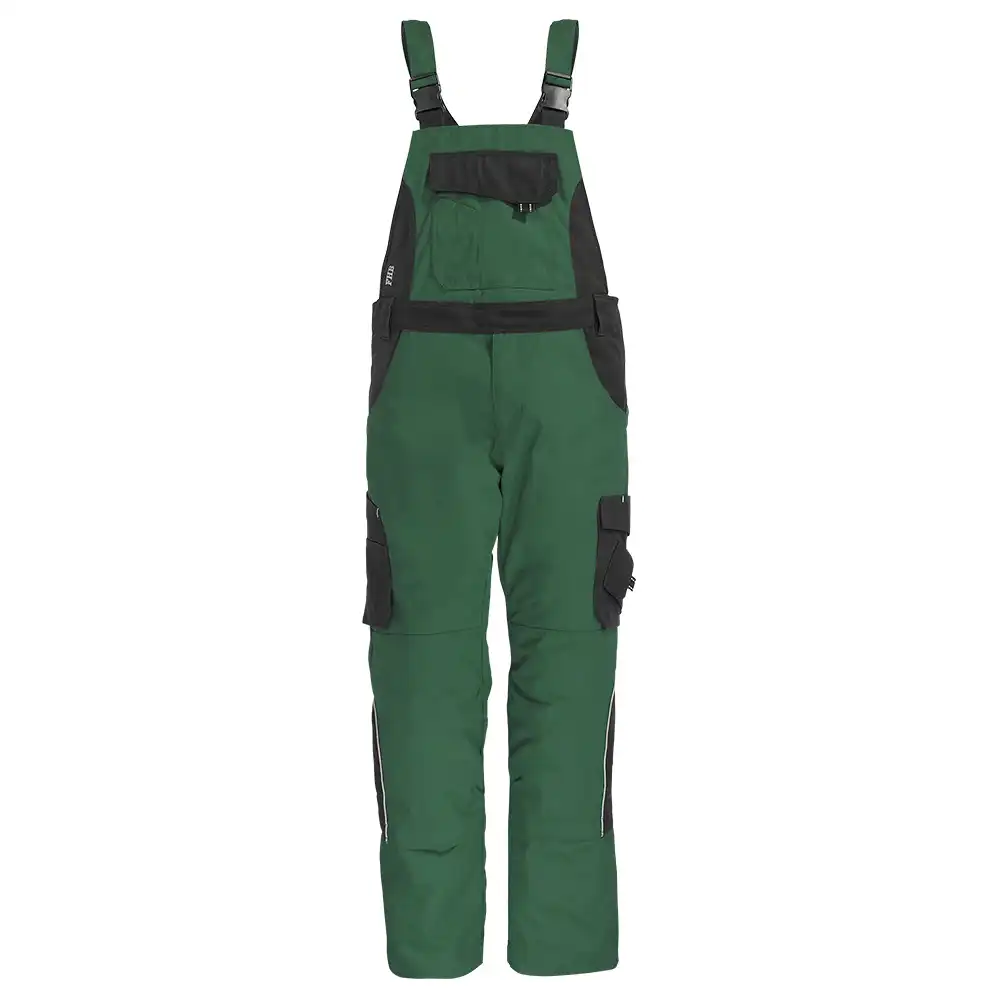 Premium Latzhose ECKHARD "Twill 300" in grün/schwarz, 54 - Thumbnail 1