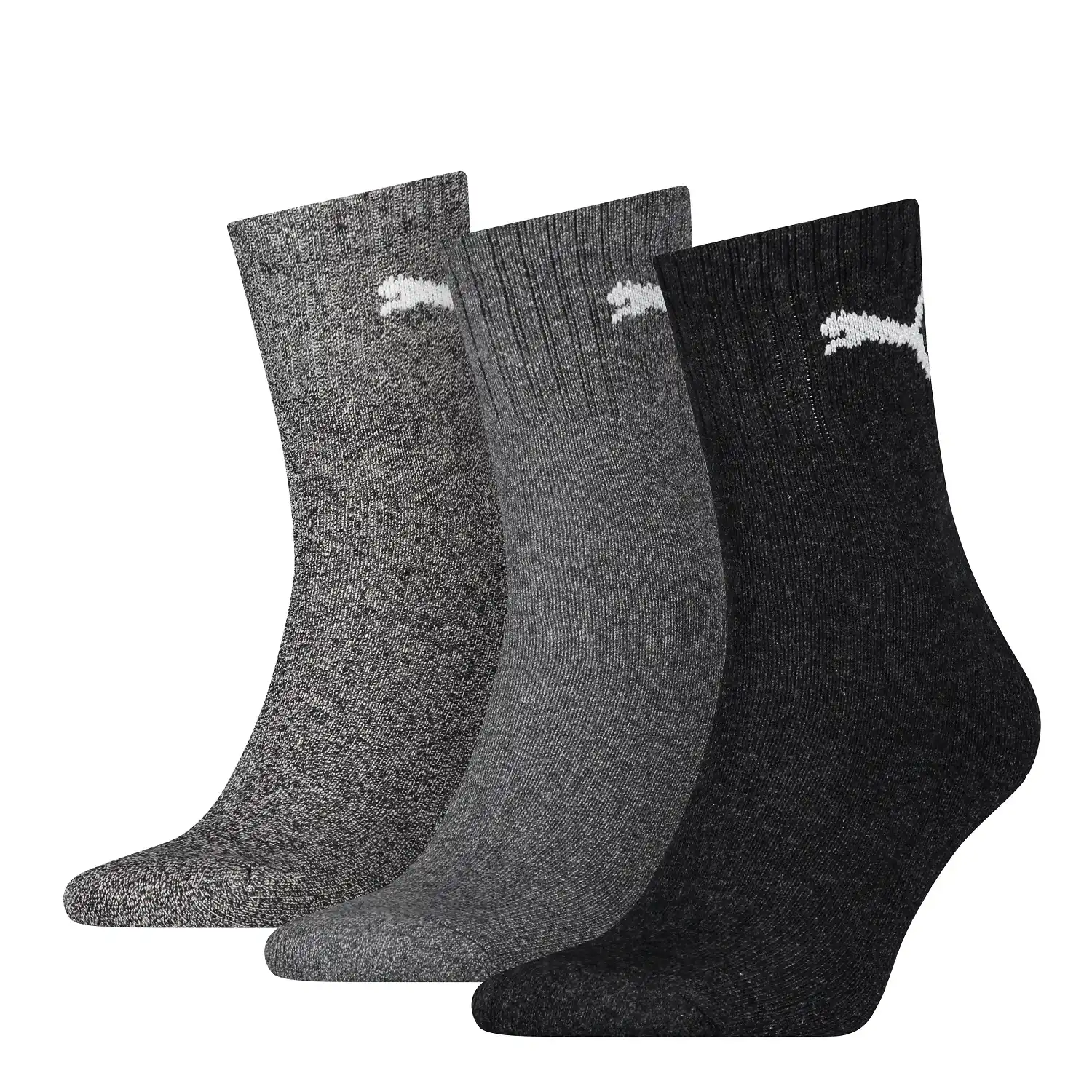 Socken "SHORT CREW UNISEX" 3-Pack in anthrazit/grau, 35/38 - Bild 1