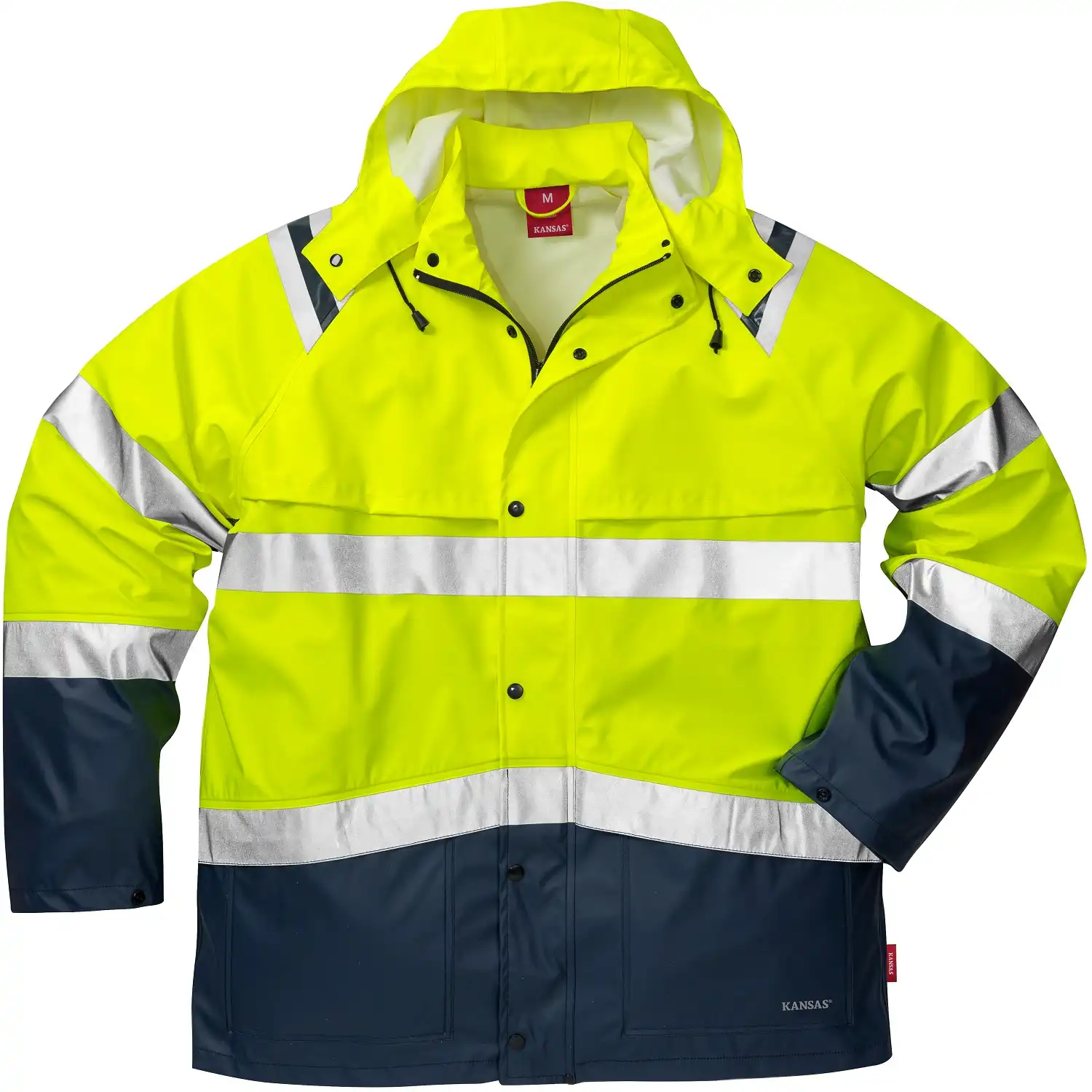 Warnschutz Regenjacke "4624 RS" Kl. 3 in gelb/marine, XXS - Thumbnail 1