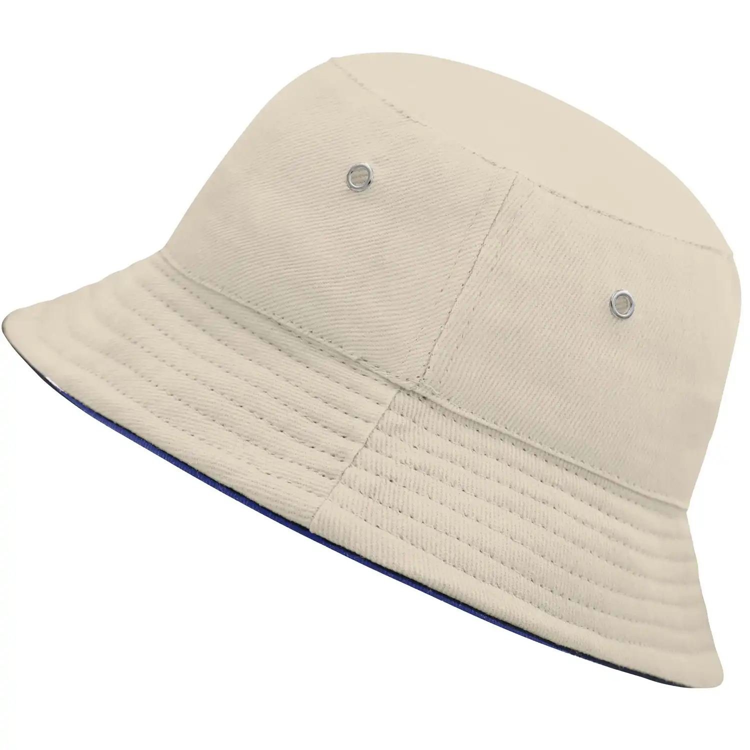 Kinder Fischerhut "MB013" Fisherman Piping Hat in natural/navy - Thumbnail 1