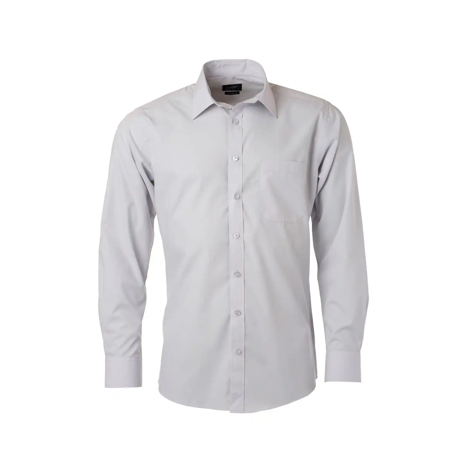 Langarm Hemd "JN678" in light-grey, M - Bild 1