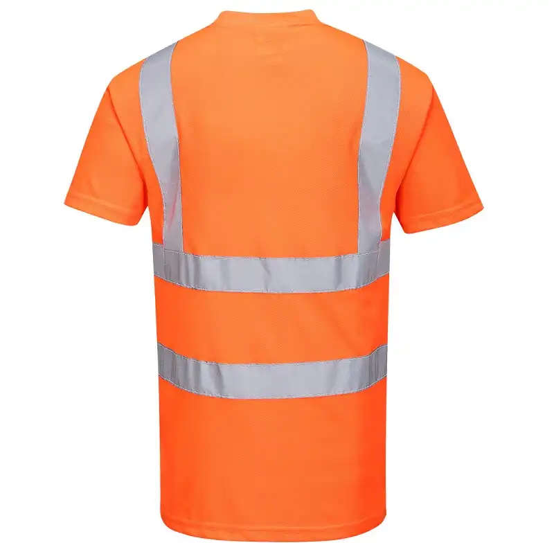 Warnschutz T-Shirt "RT23" Bahn orange in XL - Thumbnail 2