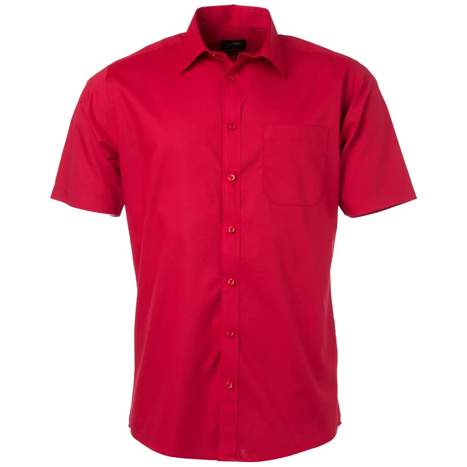 Kurzarm Hemd "JN680" in red, 3XL - Thumbnail 1