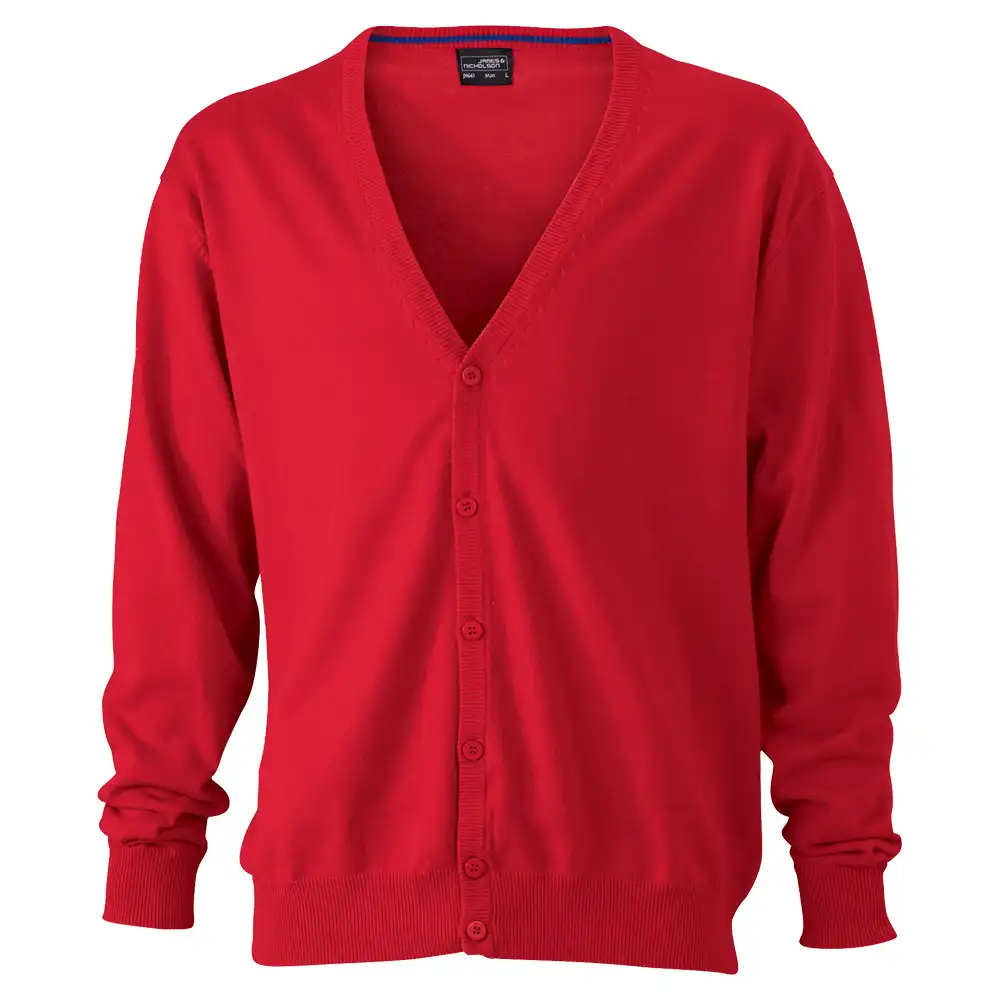 V-Neck Cardigan "JN661" in red, 3XL - Thumbnail 1