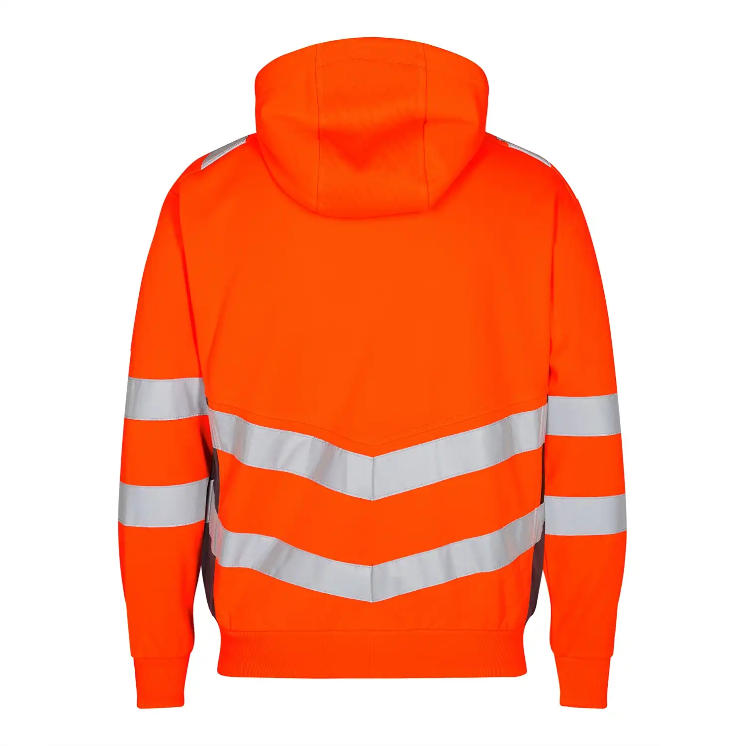 Warnschutz Kapuzen Sweatjacke "8025-241" Safety Kl. 2 in orange/grau, L - Bild 1