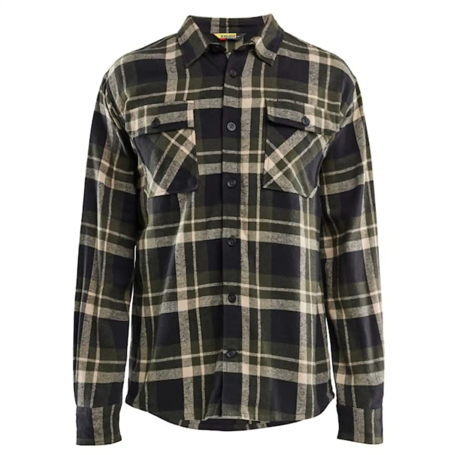 Flanellhemd "STRIKER" in waldgrün/schwarz, M - Thumbnail 1