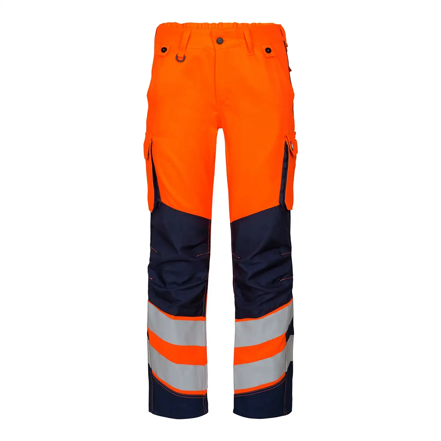 Damen Warnschutz Bundhose "2543-319" Safety Kl. 2 in orange/marine, 48 - Thumbnail 1
