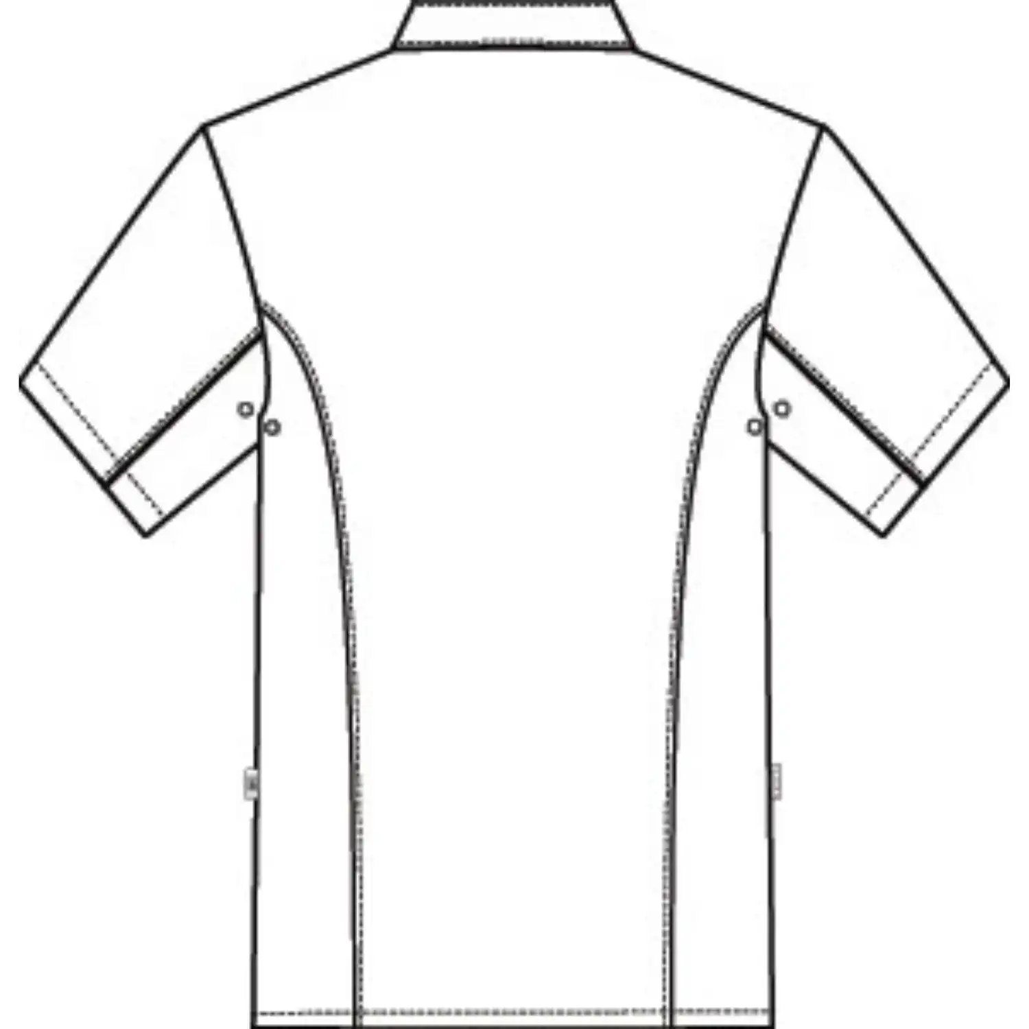 Kochjacke Kurzarm "5567" in schwarz, XL - Thumbnail 5