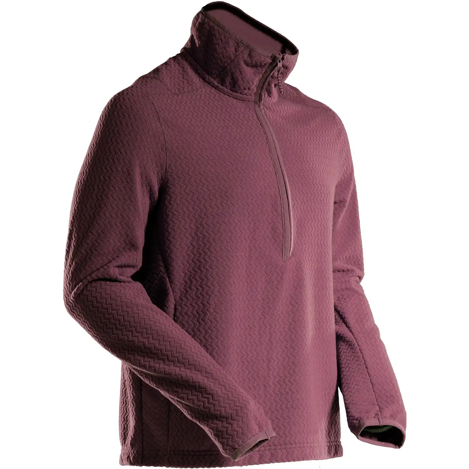 Microfleece Zip-Sweatshirt "22703-639" in bordeaux, M - Bild 1