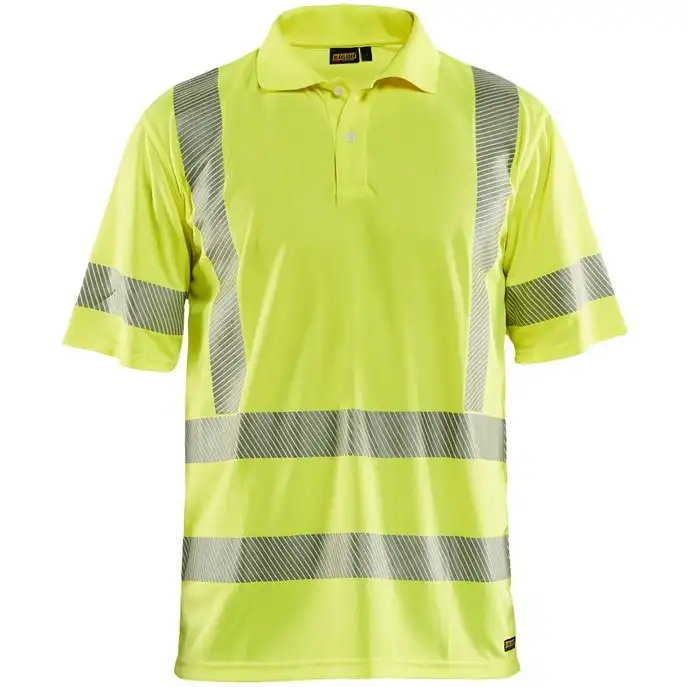 Warnschutz Polo-Shirt mit UV-Schutz "3428" in gelb, L - Thumbnail 1