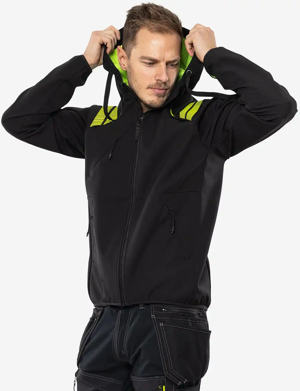 Softshelljacke "7461" GBON in schwarz, L - Thumbnail 5