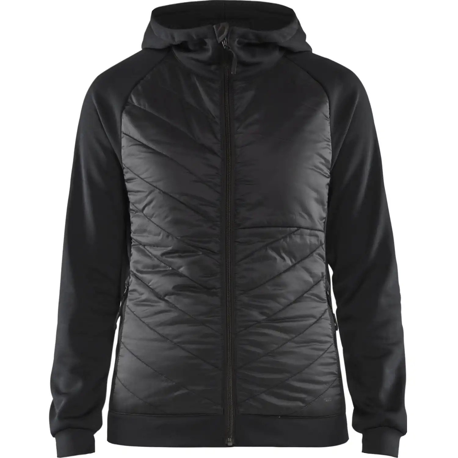 Damen Hybrid Sweatjacke "3464" in schwarz/dunkelgrau, 3XL - Bild 1