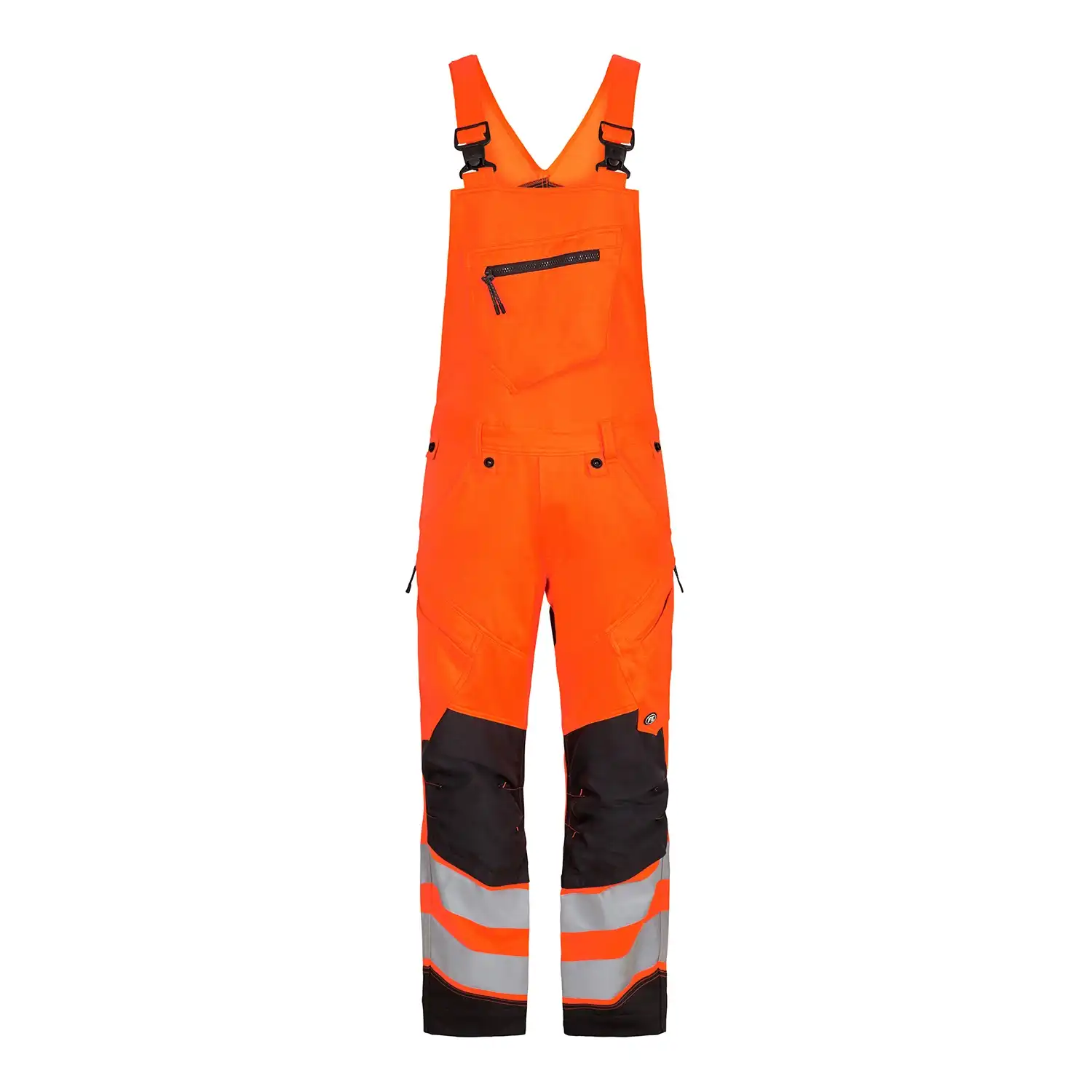 Warnschutz Stretch Latzhose "3544-314" Safety Kl. 2 in orange/grau, 31 - Thumbnail 1