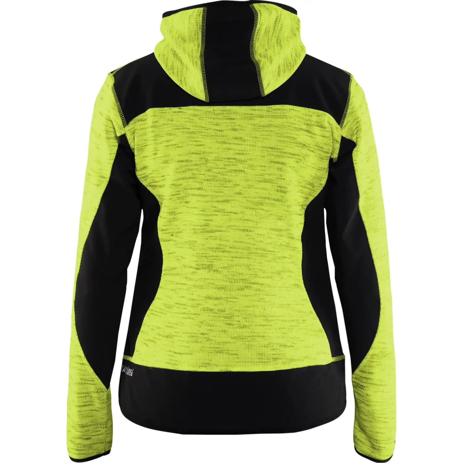 Damen Strickjacke "4931" mit Softshell in gelb/schwarz, 3XL - Thumbnail 2