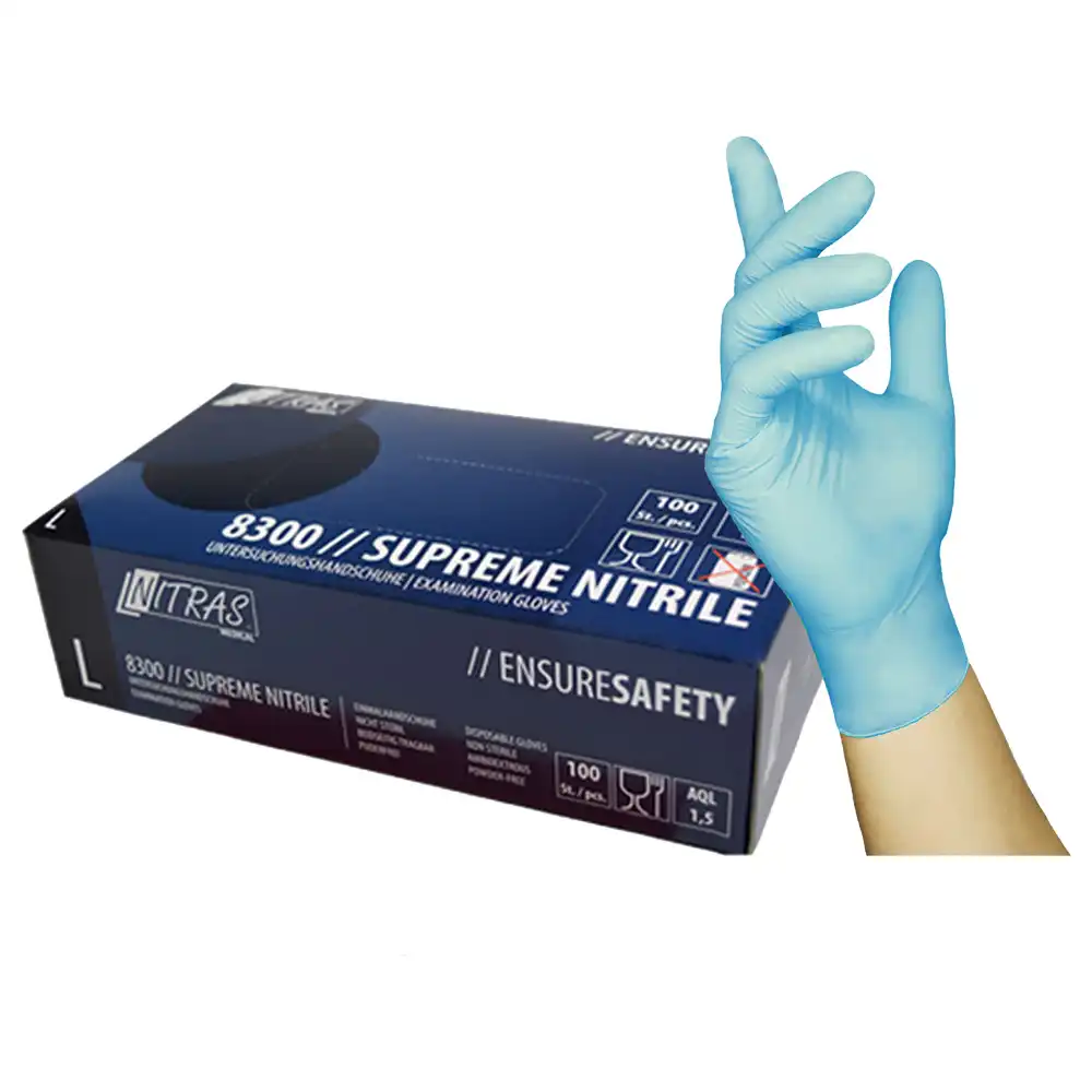 Nitril Einweghandschuhe 8300 "SUPREME NITRILE" | 100er Box in L - Bild 1