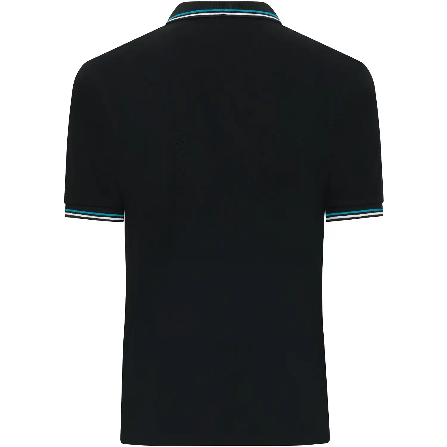 Polo-Shirt "JN1306" in black/white/turquoise, L - Thumbnail 2
