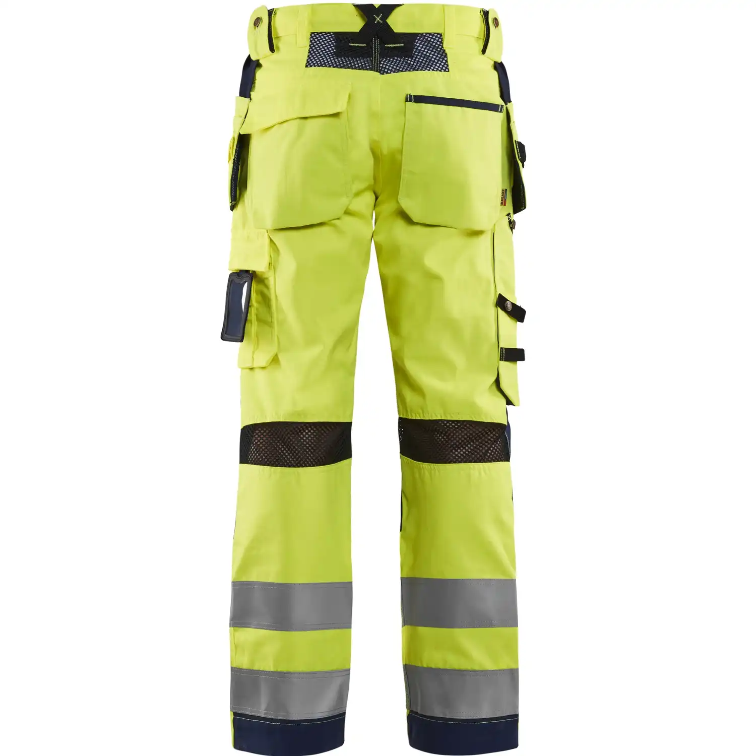 Warnschutz Handwerkerhose mit Ventilation "1565" in gelb/marine, C44 - Thumbnail 2