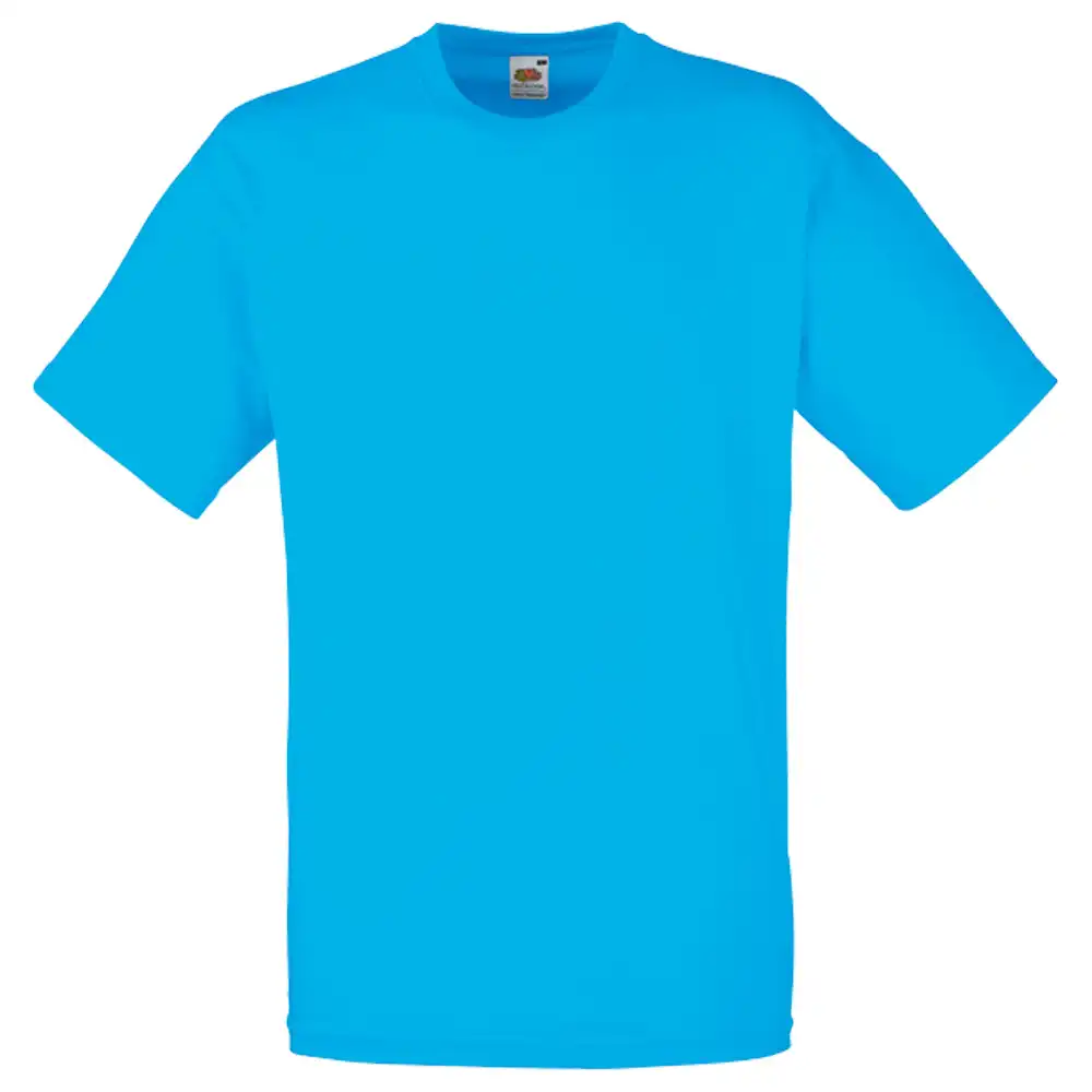 T-Shirt "F140" 100% Baumwolle Valueweight in azure blue, L - Thumbnail 1