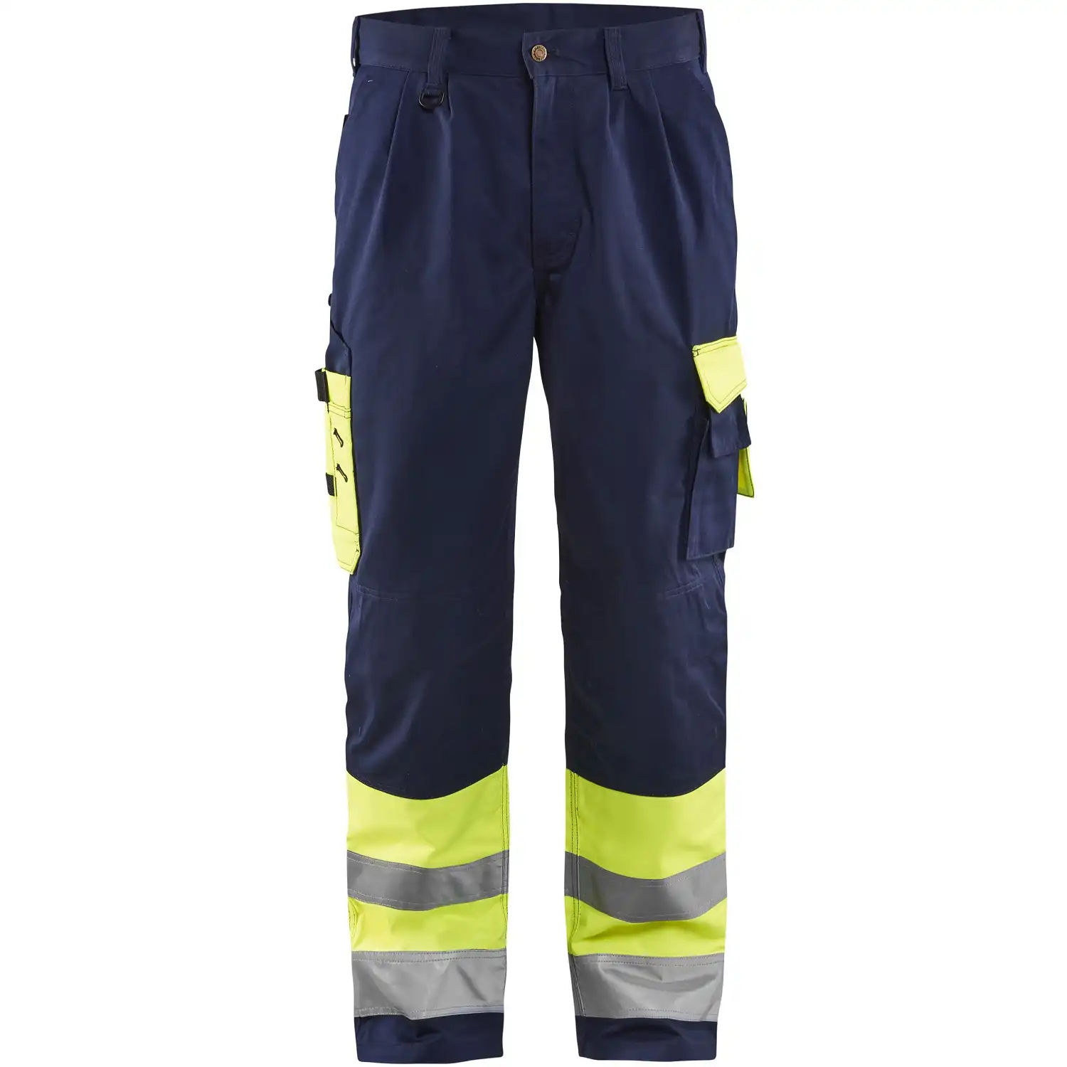Warnschutz Bundhose HIGH-VIS "1584" Kl. 1 in gelb/marine, C58 - Bild 1