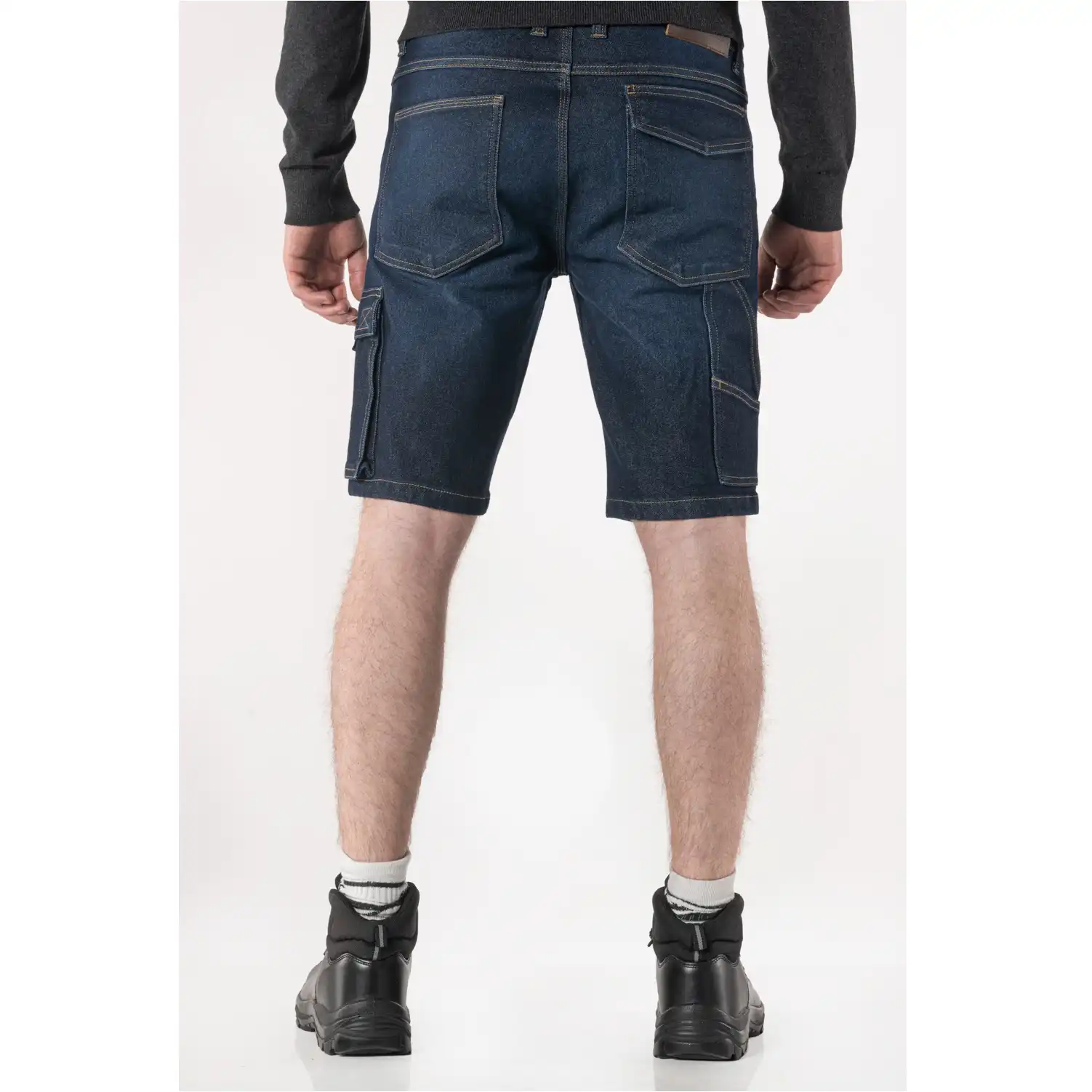 Stretch Jeans Shorts "EDO" X34 dark blue in W29 - Thumbnail 5