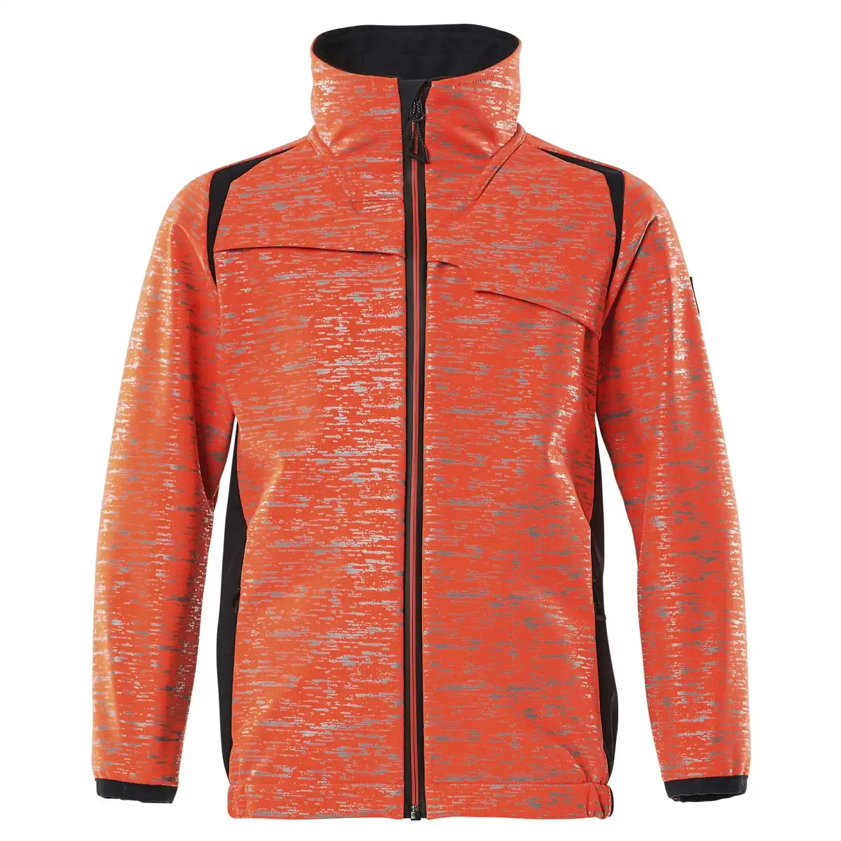 Kinder Hi-Vis Softshelljacke "ACCELERATE SAFE" in rot/schwarzblau, 128 - Thumbnail 1