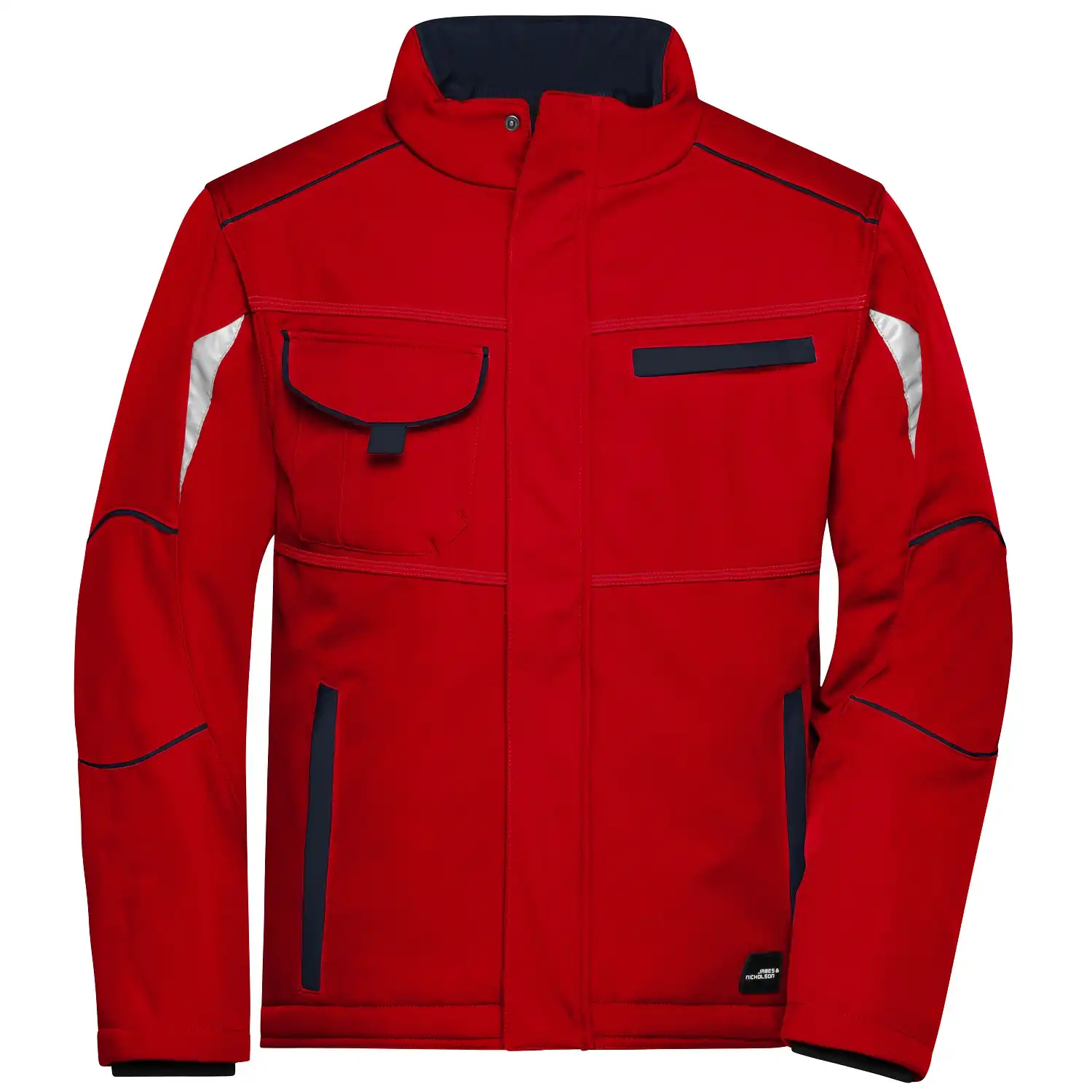 Funktions-Softshelljacke "JN853" in red/navy, 3XL - Bild 1
